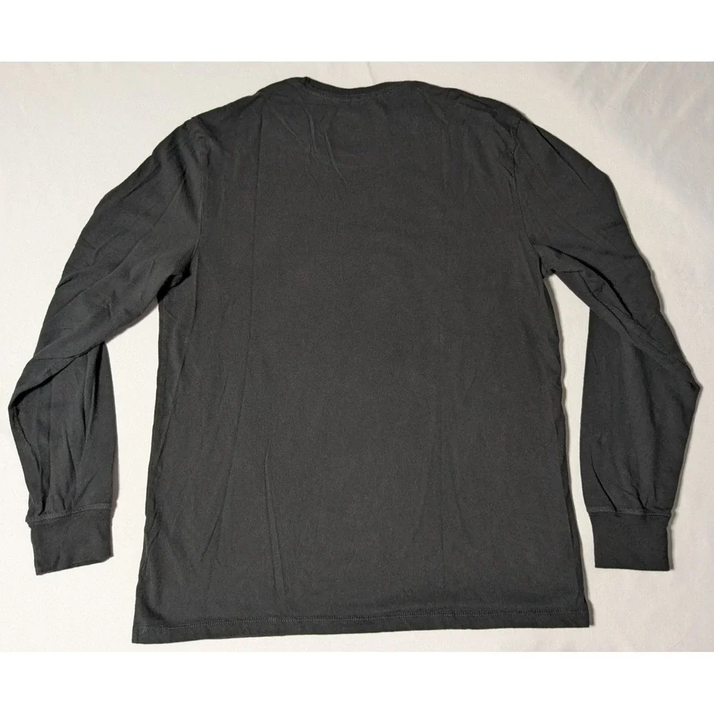 TRUE RELIGION‎ Hurricane Long Sleeve Black Graphic T-Shirt - Men Medium EUC